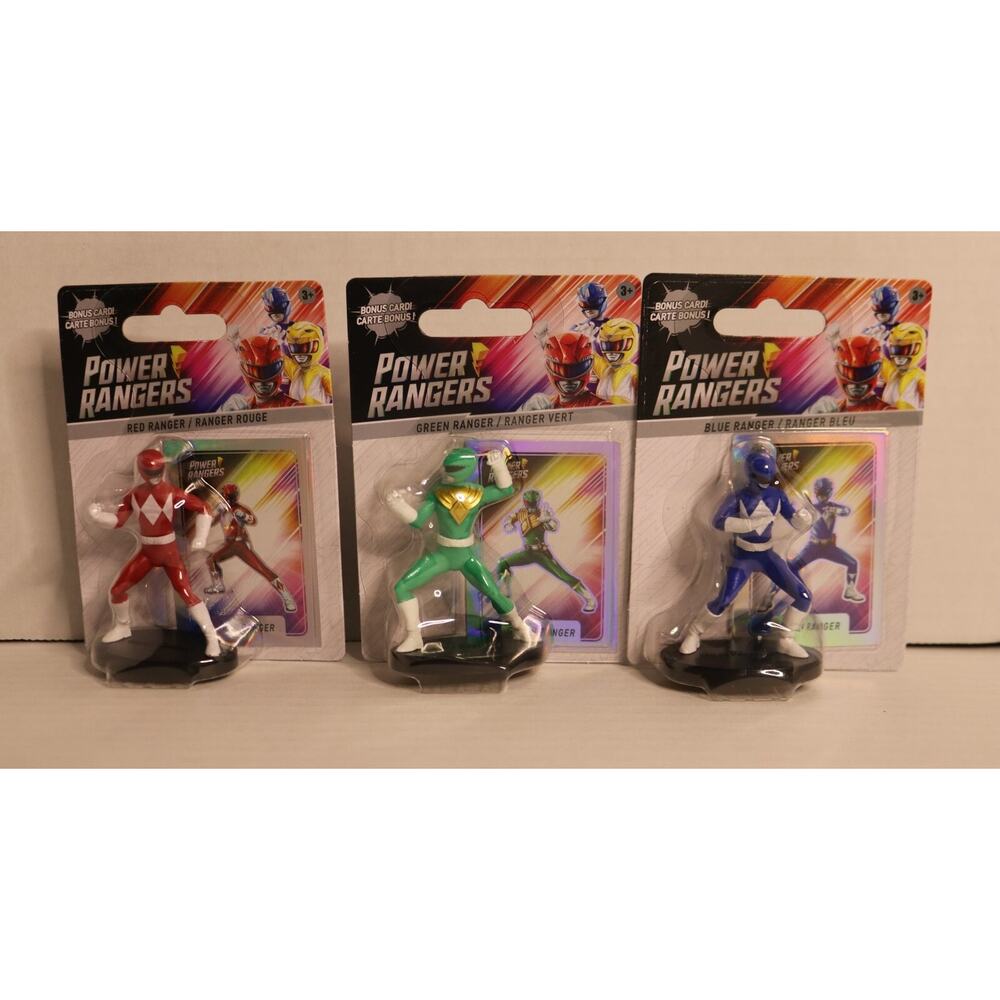 Power Rangers Figurines Cake Toppers Set Of 4 Mini Action Figures NEW